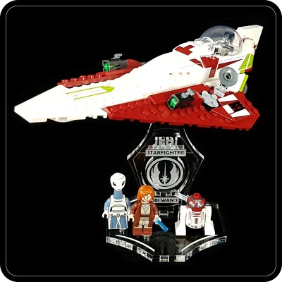 Aufsteller abgewinkelt für Lego 75333 Obi Wan's Fighter + Minifiguren Slots (A1096)