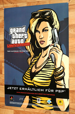 【超希少】GTA LCS グランドセフトオート B3販促ポスター Grand Theft Auto Liberty City Stories Game Store Promo Poster PSP