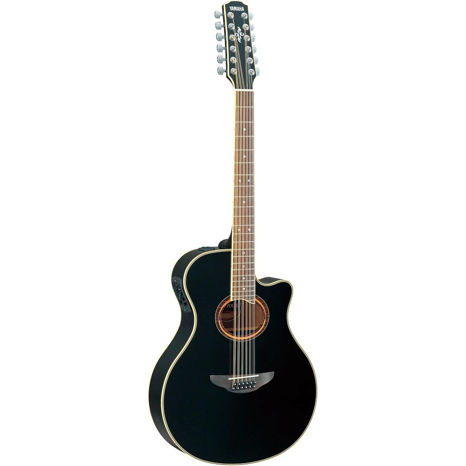Guitarra eléctrica acústica Yamaha APX700II-12 12 cuerdas Thinline, negra Foto 2 de 3
