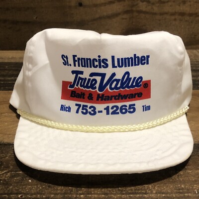 Vintage True Value Hat Zipper Adjust Cap St Francis Lumber Minnesota READ