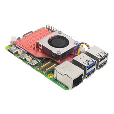 Pure Copper Active Cooler for Raspberry Pi 5, High-Efficiency Heat Sink with Fan