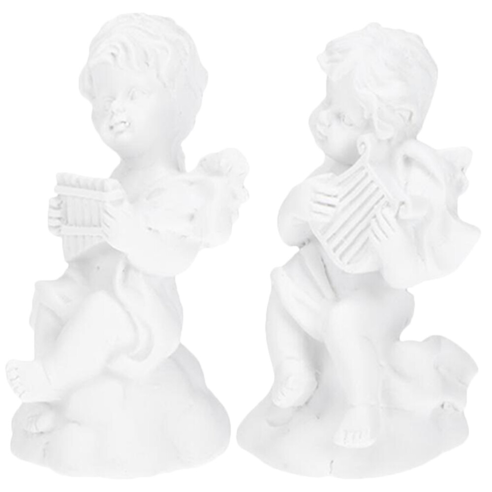 Musical Cherub Statues 2pcs Guardian Angel Figurines eBay