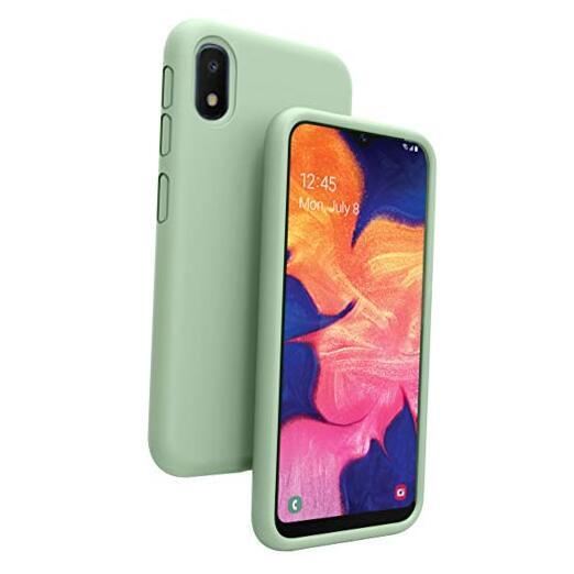 Liquid Silicone Case for Samsung Galaxy A10e, Gel Rubber Full Body Green