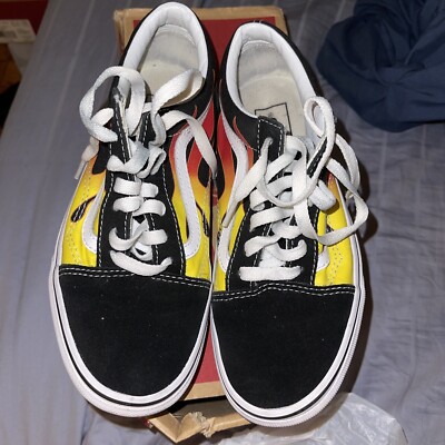 VANS OFF THE WALL OLD SKOOL FLAME Sneakers Good Pre-owned Condition | M5.5 W7