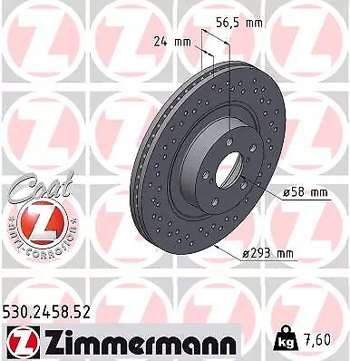 Zimmermann Bremsscheibe Sport Coat Z 530.2458.52 - Bild 1 von 1