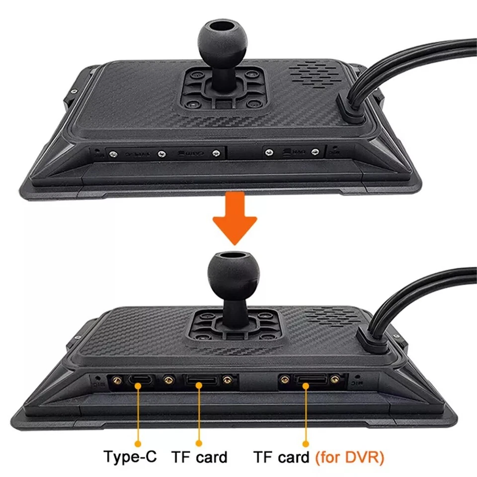 7» мотоцикла GPS беспроводной CarPlay/Android авто водонепроницаемый HD DVR двойной Bluetooth - Изображение 4 из 4