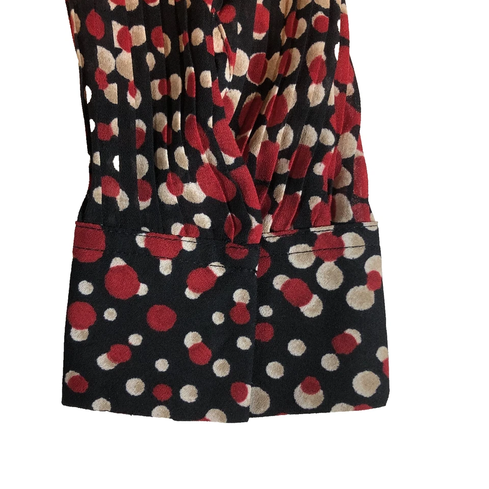 Blusa para mujer Le Caviar talla S roja negra lunares pulóver manga larga nueva sin etiquetas Foto 3 de 4