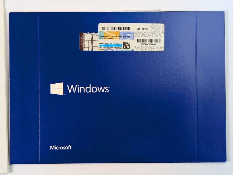 Genuine Vintage Microsoft 7 Home Premium (Germany) 64-bit 2011 OEM SP1 w/Key - Imagen 4 de 4