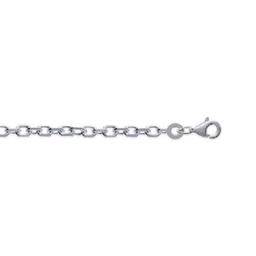 Bracelet Ancien En Argent Massif 4,52g - Maille Forçat 2mm - 18,5cm - Occasion