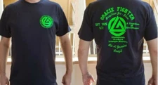 2 sided Brazilian Jiu-Jitsu  Gracie Lion T shirt UFC MMA Pride Fighting Fight 