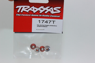 Traxxas TRX 1747 T Muttern 4mm orange mit Flansch TRX-4, Slash 4x4, E-Revo VXL