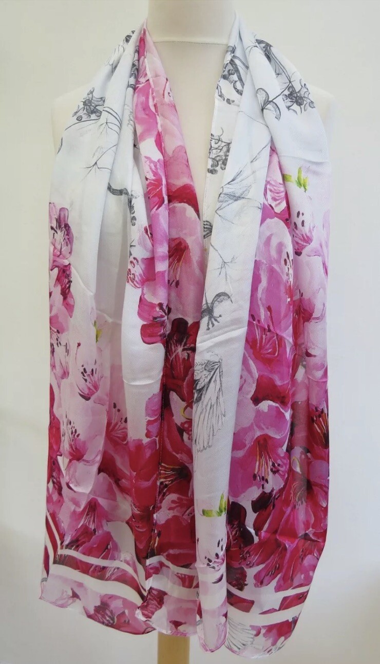 Ted Baker Babylon Long 100percentSilk Scarf RRP£85 - STUNNING!! New!