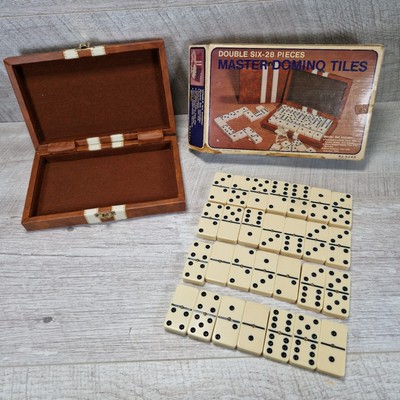 Dominos Vintage Set Double-Six - 28-teilige gepolsterte Tragetasche 1980 Lion Rock