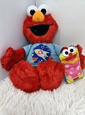 2010 Hasbro Sesame Street Talking Elmo Sleepy Time Plush Doll 12" Tested Working