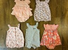 Carters Baby Girl Clothes Lot 6 Months Romper Summer Outfits Bundle Love Peach