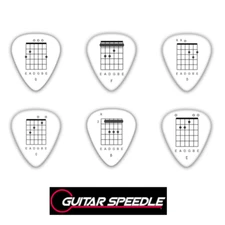 Guitar Chord Picks Major Minor 6 Double Sided