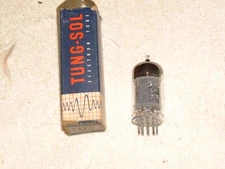 1 x 12AU7 Tung-Sol Tube*Grey Plates*Very Strong Testing*NOS*NIB*