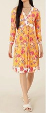 New HALE BOB Yetty Jersey Dress Orange and Pink Starfish Floral dress size XS