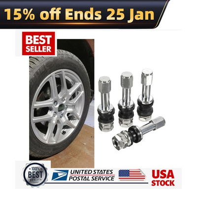 #ad 4Pcs TR48 Bolt Screw On Tire Valve Stem Chrome Metal High Pressure Flush W US $7.03