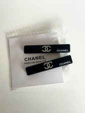 CHANEL Beauty CC Logo Rhinestone Hair Clips Barrette Black Set of 2 Japan