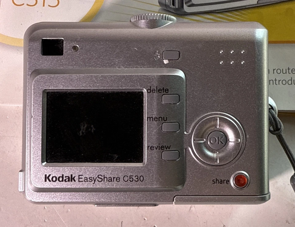 Kodak EasyShare C530 Digital Camera 5.0 MP Silver SD/MMC Tested Y2K - Image 4 of 4
