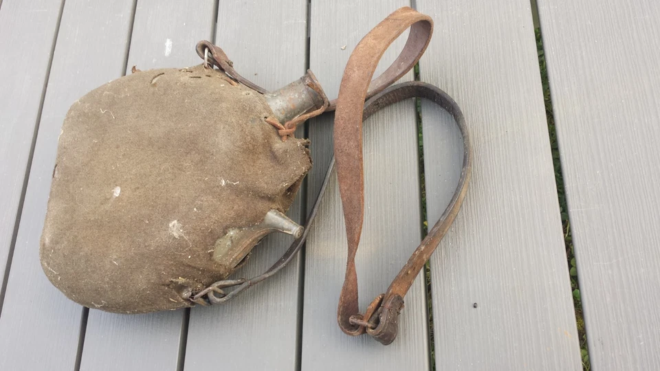 Ancienne gourde militaire guerre 14 18 - Photo 3/4