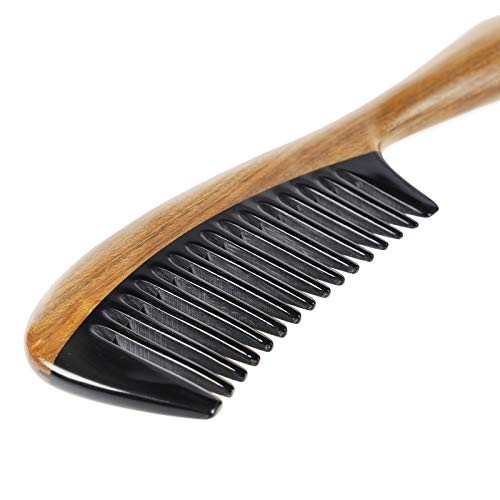 Legno di sandalo verde 100% naturale fatto a mano extra lunghezza con pettini a denti larghi - Foto 2 di 7