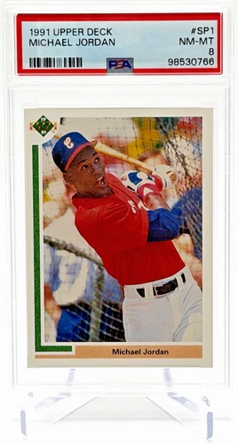 1991 Upper Deck #SP1 Michael Jordan Baseball Card PSA 8 NM-MT Chicago White Sox
