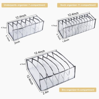 1-Sock Foldable Drawer Stockings Storage Boxes