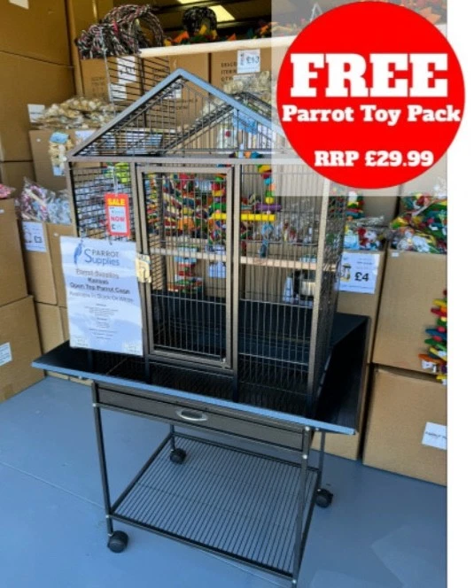 Parrot-Supplies Kansas Open Top Parrot Cage - Antique