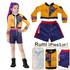Kids Girls K-Pop: Demon Hunters Rumi Mira Zoey Cosplay Costume Dress Outfits