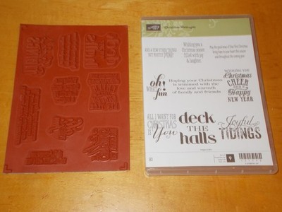 Stampin'Up! CHRISTMAS MESSAGES clear mount stamp set NEW