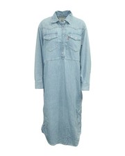 Ganni X Levi's Denim Shirt Dress In Cotton Women Light Blue Xs
