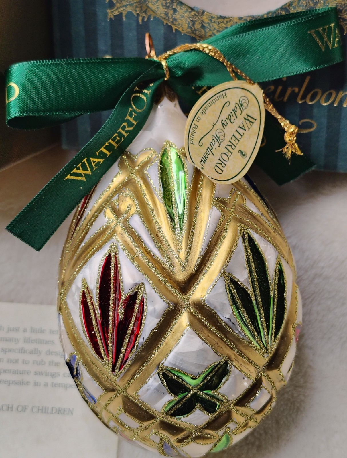 Waterford Lismore Egg Holiday Heirlooms Christmas Ornament Vintage Ltd EditionLismore Egg 103579 Handmade in Poland
