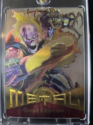 1995 Fleer Marvel Metal Speed Insert Ghost Rider 2099 #46 Silver Flasher