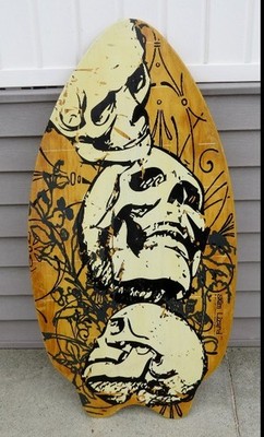 Skim Lizard Skulls Boogie Board / Wave Board c.2010 Great Graphics