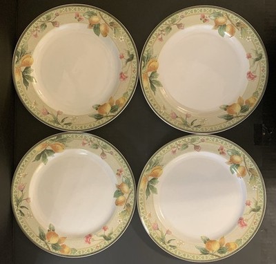 STUDIO NOVA SWEET HARVEST 10.75  DINNER PLATES Y2260 - FLORAL THEME- SET OF 4 EC