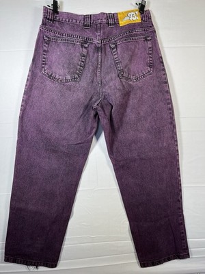 Polar Skate Company 93 Denim Jeans Purple Wash Men's 32x32 Streetwear Skater
