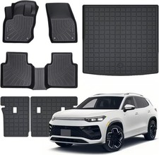 Floor Mats Cargo Liner with Backrest Mats Compatible with Volkswagen Tiguan