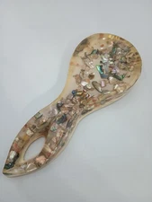 Vintage Lucite Acrylic Resin Spoon Rest 9" Seashell Florida