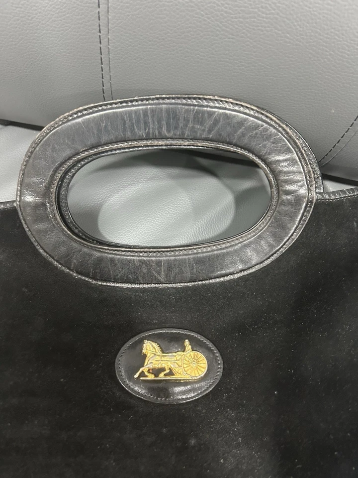 Vintage Celine Black Suede Tote - Image 4 of 4