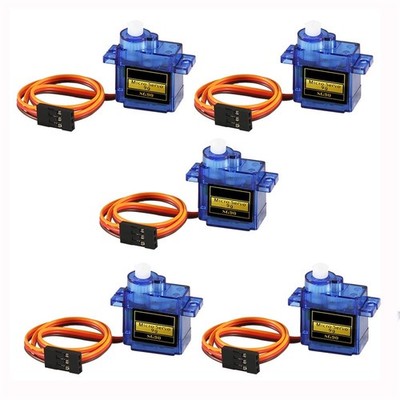 Dorhea 5 Pcs SG90 Micro Servo Motor Mini 9g Kit Small, 5pcs