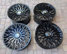 22x922x10.5 Black 22 Staggered 22 Wheels Fit Mercedes S560 S550 S500 S600 S63