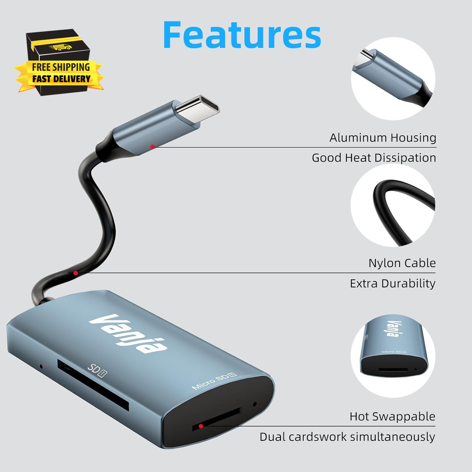 SD Card Reader USB C for Iphone 16 15 Macbook Ipad Pro, Camera SD Card Adapter M