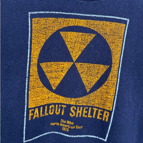 VTG 1973 The Who Fallout Shelter North AmericanTour T Shirt Sz L Gray Rock Band - Picture 5 of 8