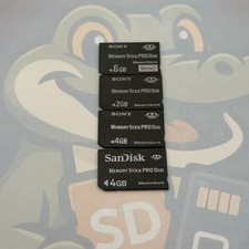 LOT of 4 SONY SanDisk MemoryStickPRODuo - 8GB,4GBx2,2GB - Untested - GC446