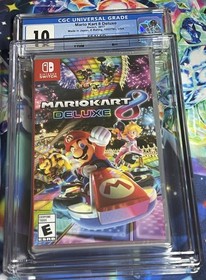 NEW SEALED ENCASED 2017 SWITCH MARIO KART 8 DELUXE CGC Graded 10 Y-Fold A++ GEM