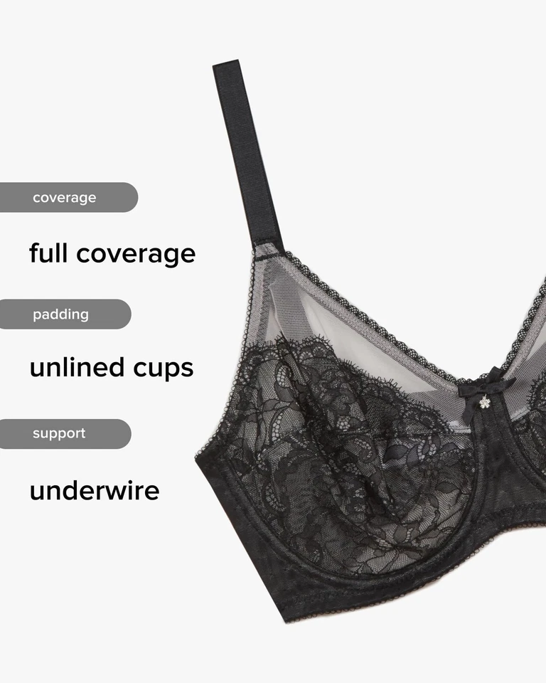 Sujetador de cobertura completa con aros figura elegante para mujer, polvo de rosa, 46D EE. UU. Foto 4 de 4