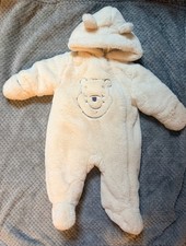 Baby winter One Piece Outerwear 6-9 Cream Winnie The Pooh, Fuzzy  Bear Ears