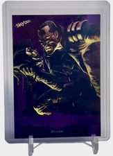 Blade 2024 SkyBox Marvel Metal Universe Purple FX Card No. 82 #81/199 W/Top Load